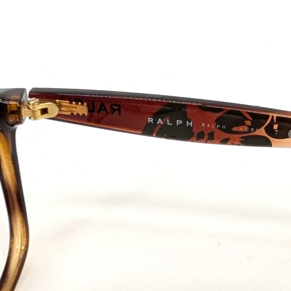 Ralph Lauren RA7071 Tortoise Cat Eye Eyeglasses Floral‎ Temple 52-16-140